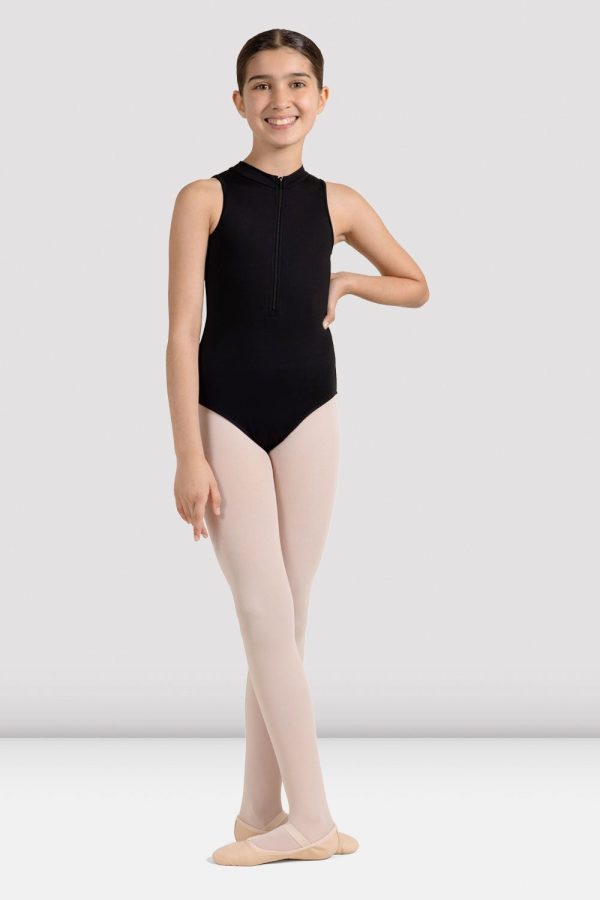 Girls Mirella Miami Zip Front Leotard For Cheap