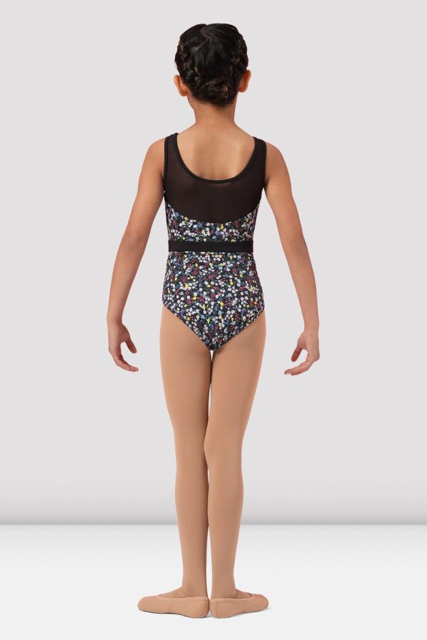 Girls Mirella Ditsy Floral Scoop Back Leotard Online Sale - Image 2