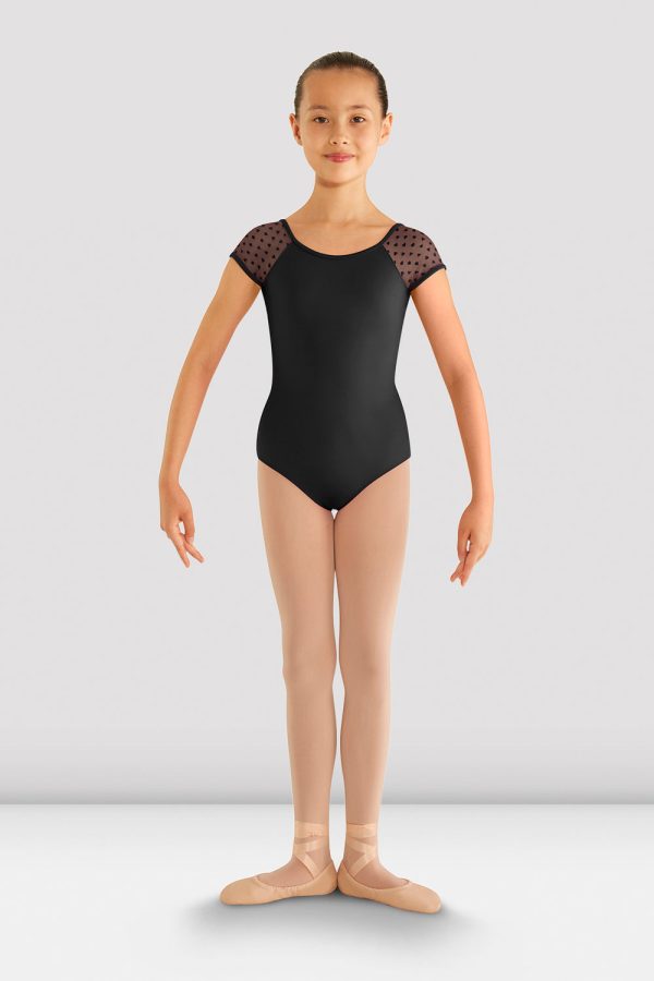 Girls Heart Mesh Cap Sleeve Leotard Online Hot Sale