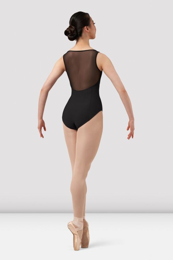 Ladies Mirella Chevron Mesh Back Leotard Hot on Sale - Image 2