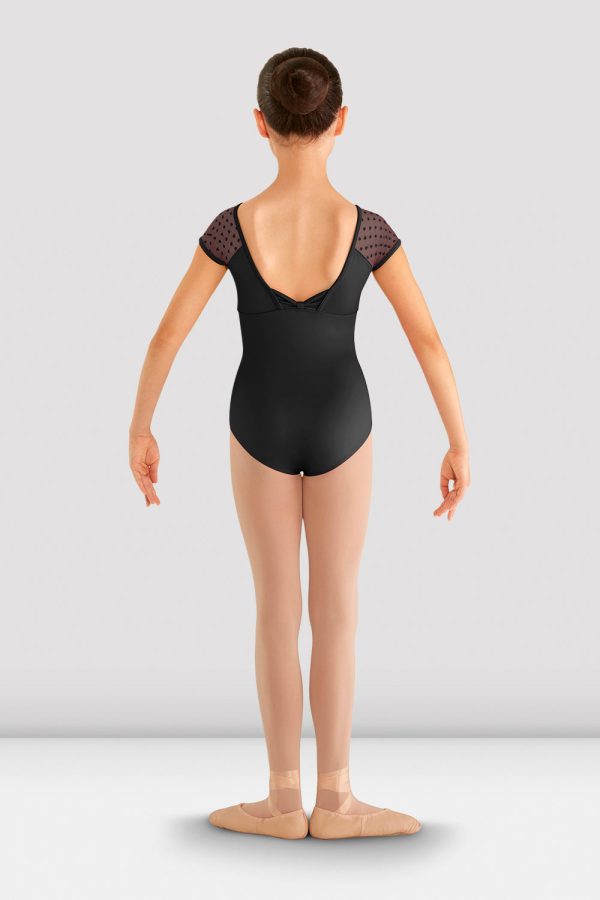 Girls Heart Mesh Cap Sleeve Leotard Online Hot Sale - Image 2
