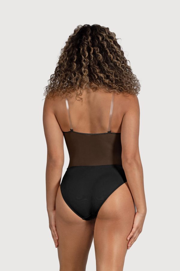 Ladies Cordelia Mesh Panel Bodysuit Cheap - Image 2
