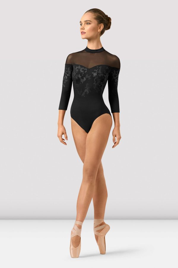 Ladies Boutique Mirage Print Long Sleeve Leotard Online Hot Sale