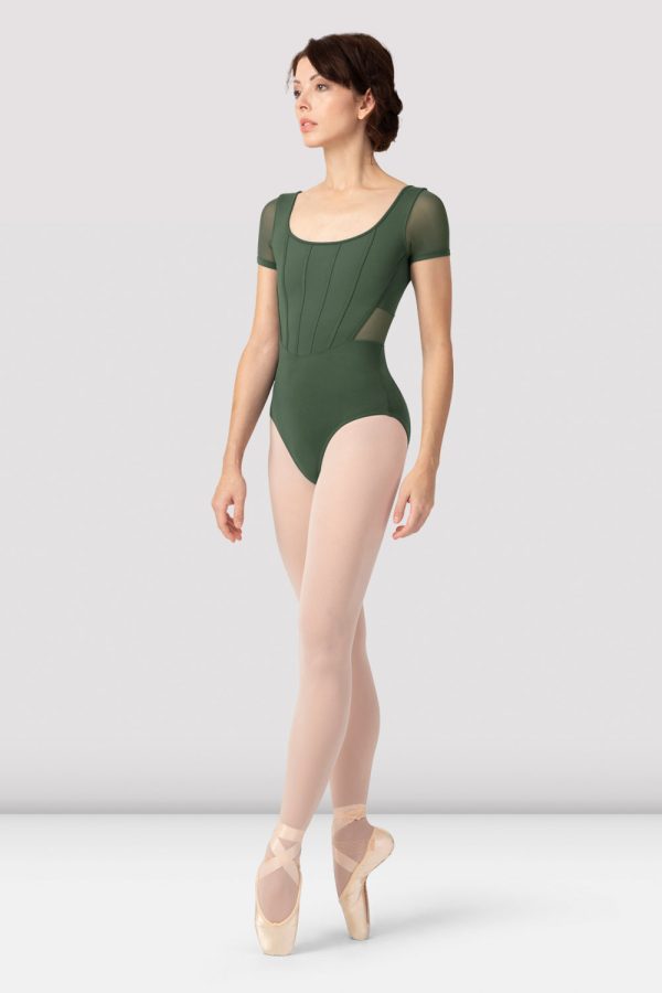 Ladies Clea Corset Short Sleeve Leotard Online
